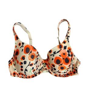 Soma Allura Underwire Bra Nude Poppy Floral Pattern Size 34D